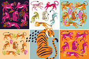 Tigers - 44 Seamless Patterns, a Pattern Graphic by Blue Lela Design (Thumbnail 4 of 13)