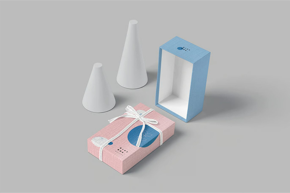 Gift Box Mockup, a Packaging Mockup by megostudi0 (Photo 10 of 11)