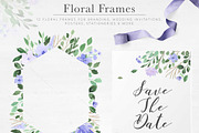 Violet Florals & Greenery Leaves, an Illustration by Momo Studio (Thumbnail 4 of 19)
