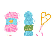 Flat Hand-Drawn Knitting Material, an Object Illustration by MISS CHATZ (Thumbnail 3 of 3)