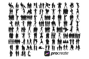 Figure Pose Silhouettes Set 1