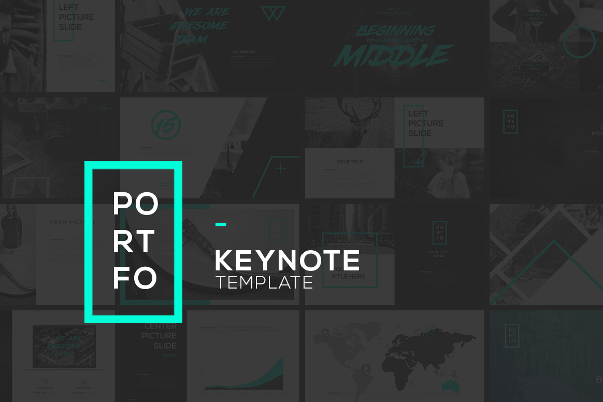 PORTFO Keynote Template, a Presentation Template by Angkalimabelas (Photo 1 of 6)