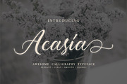 Acasia, a Script Font by Bokuto Studio (Thumbnail 1 of 10)