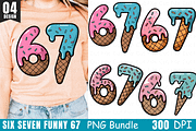 Six Seven Funny 67 PNG Bundle, a Graphic by Cut File (Thumbnail 1 of 5)