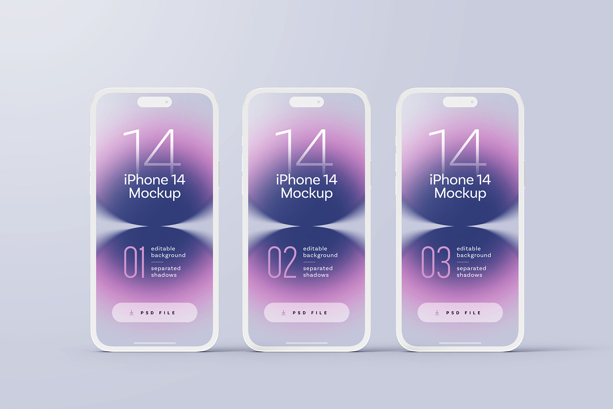 iPhone 14 Pro Clay Mockup Set, an iPhone Mockup by Deeplab (Photo 16 of 18)