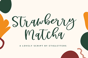 Strawberry Matcha Lovely Script