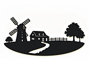 Dutch Windmill Field Set, an Illustration by Creativeshirt (Thumbnail 5 of 10)