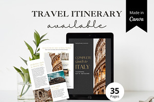 Italy Travel Itinerary Template, a Magazine Template by Pulsecolor