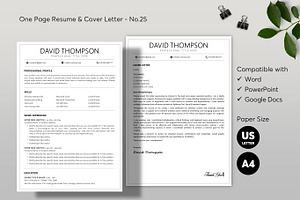 COMBO 2 RESUME CV TEMPLATES 25 & 24