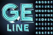 Realistic vector neon alphabet 1, an Object Graphic by popskraft (Thumbnail 6 of 8)
