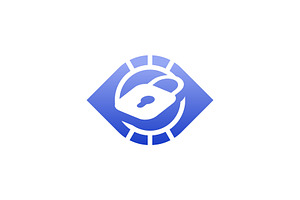 modern and elegant eye padlock logo, a Branding & Logo Template by Rasagama Studio