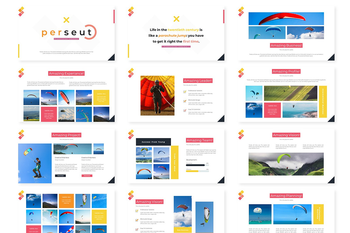 Perseut - Google Slides Template, a Presentation Template by AQR Studio