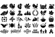 Thanksgiving Silhouette Bundle | SVG, a Seasonal Illustration by musafir_fashion (Thumbnail 2 of 3)