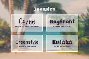 Tropical Island Vibes Fonts Bundle