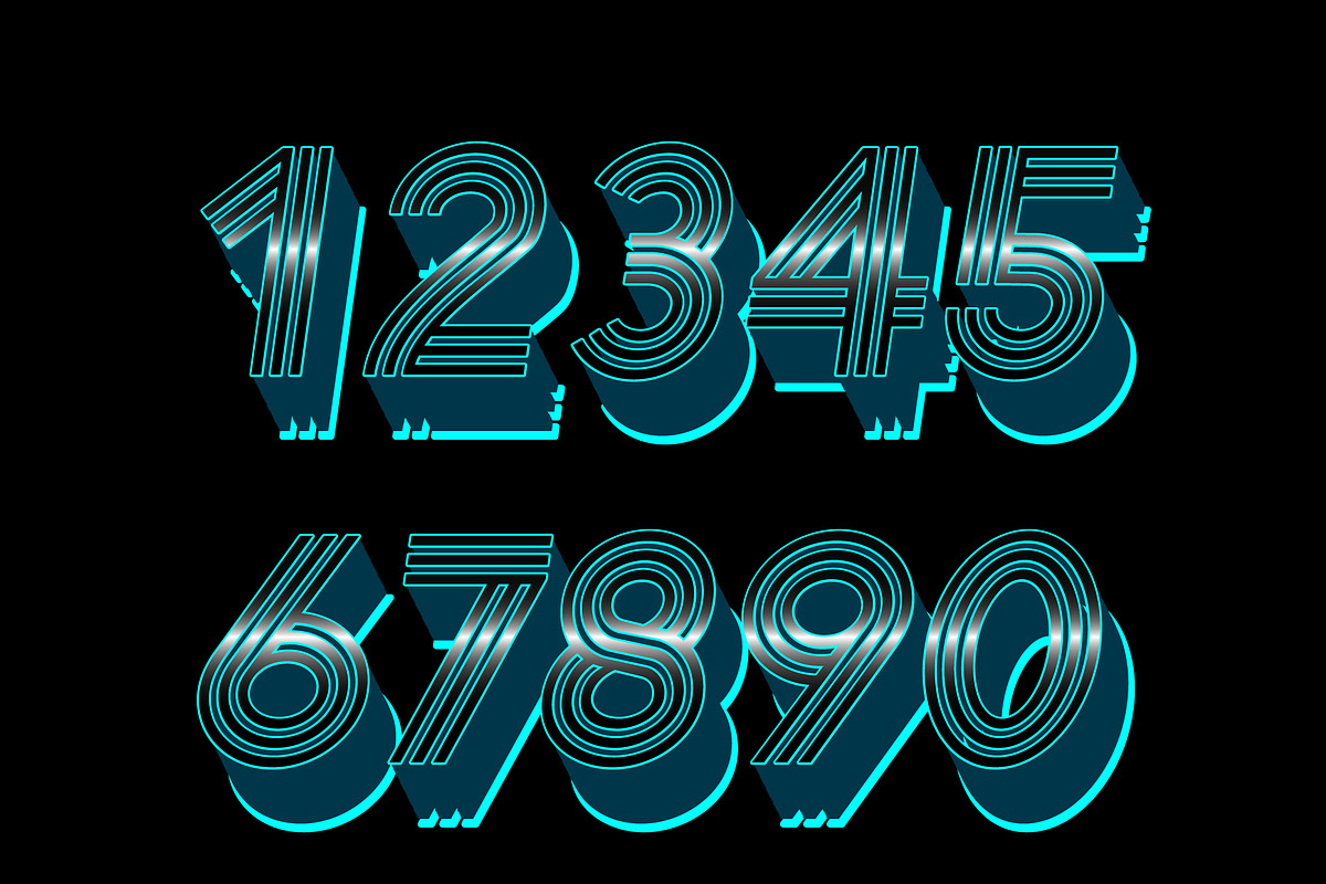 Neon Lines 3D Text Effect preview 2
