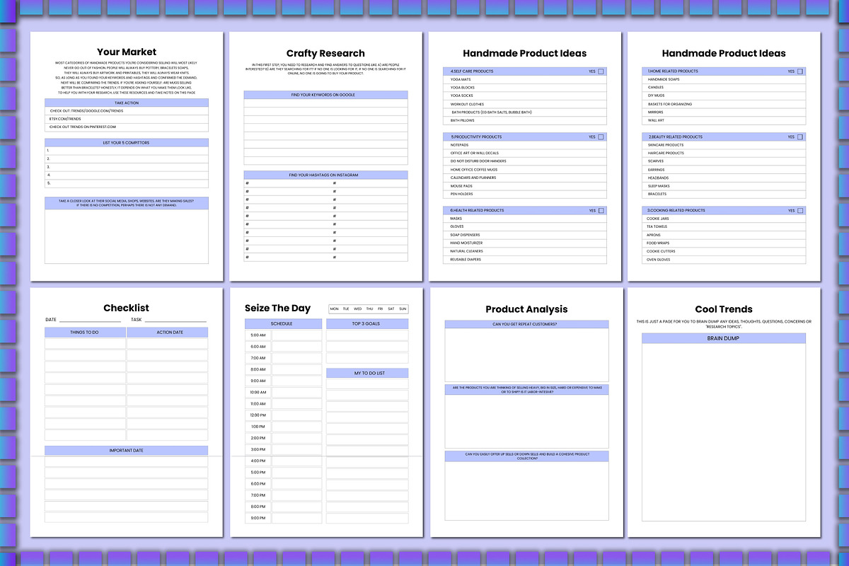 Craft & Handmade Business Planner, a Stationery Template by Shumaya (Photo 2 of 5)