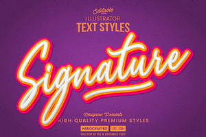 Retro Signature Text Style