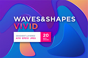 Waves&Shapes Vivid, a Texture Graphic by Olga Ryzychenko (Thumbnail 1 of 6)