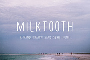 Milktooth, a Sans Serif Font by Woodcrest Design Co. (Thumbnail 1 of 2)
