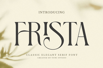 FRISTA || modern ligature, a Serif Font by ToniStudio