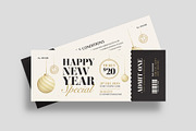 New Years Eve Ticket Template, an Invitation Template by BrandPacks (Thumbnail 2 of 5)
