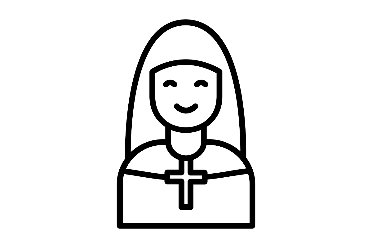 Nun Line Icon, an Icon by Pexelpy (Photo 2 of 2)
