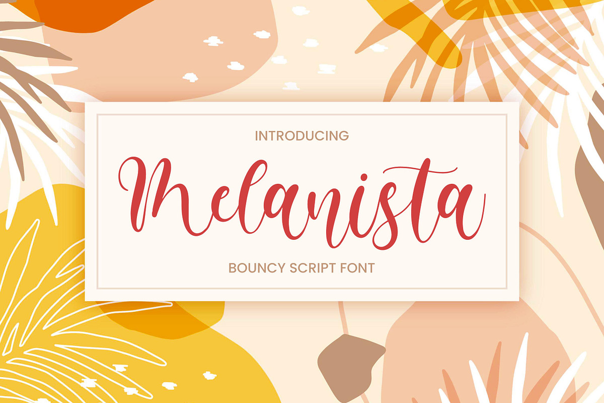 Melanista - Bouncy Script Font, a Script Font by Almarkhatype (Photo 1 of 10)
