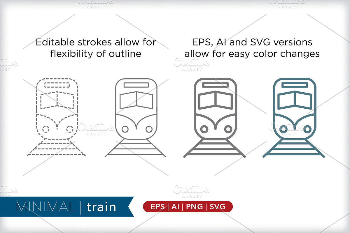 Minimal train icons, an Outline Icon by Picture Window (Photo 5 of 5)