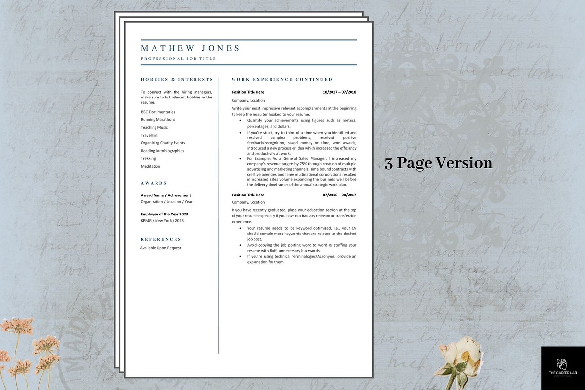 Resume/ ATS CV for Word Pages GDocs, a Resume Template by The Career Lab (Photo 5 of 10)