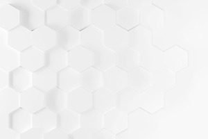 White geometric hexagons background