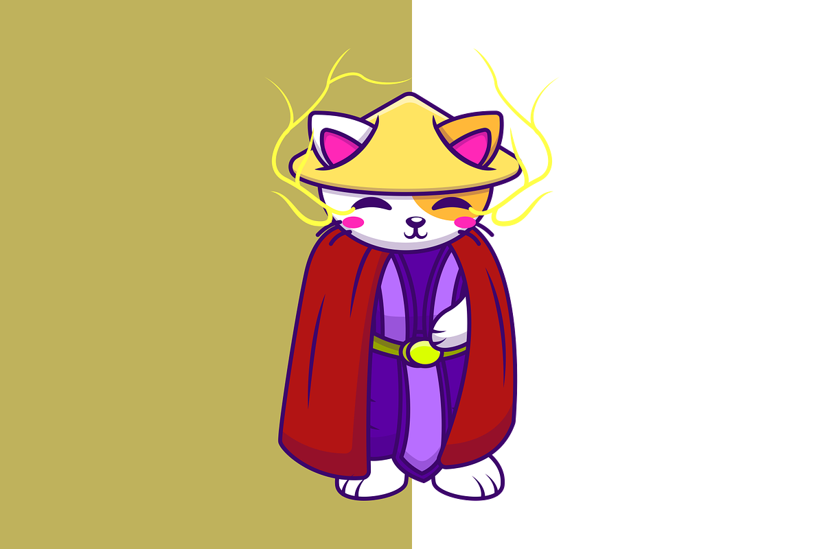 Cute Cat Warrior Wearing Caps, an Animal Illustration by Artstorystudio (Photo 2 of 3)