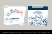 Vintage Vector Flower Frames Set, a Decorative Illustration by Pingebat (Thumbnail 2 of 10)