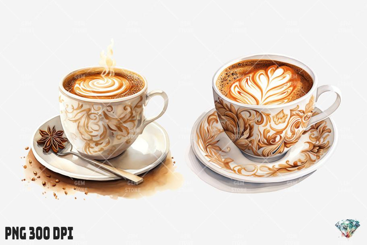 Hot Coffee Watercolor, an Illustration by Gemstone (Photo 11 of 12)