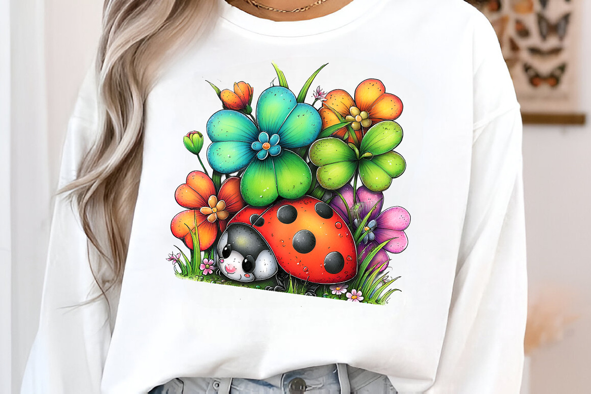 Watercolor Spring Ladybug Clipart, an Illustration by SinaCreation (Photo 4 of 8)