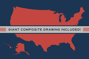 Hand Drawn U.S. States & Territories