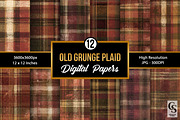Old Grunge Plaid Seamless Pattern, a Pattern Graphic by Creative Store (Thumbnail 1 of 5)