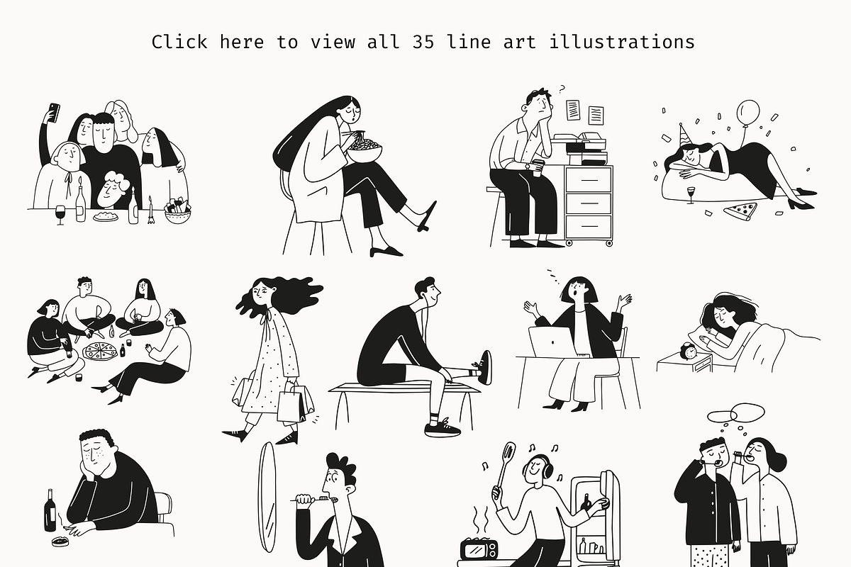Everyday People: Hand-Drawn Line Art, a Person Illustration by Veyla (Photo 4 of 14)