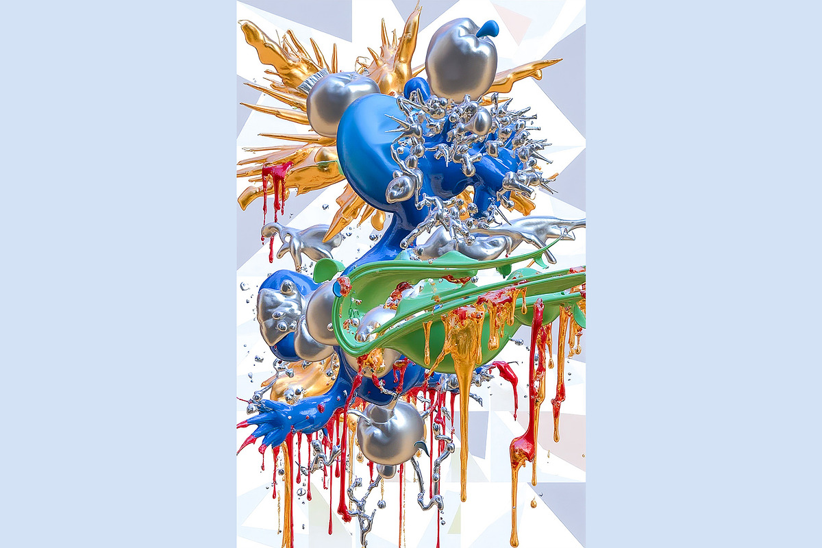Abstract Liquid 3D Sculptures, a Decorative Illustration by StockVerse Creative (Photo 3 of 4)