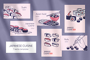 Sushi, Asian food banner, menu cover, a Food Illustration by Good Studio (Thumbnail 1 of 6)