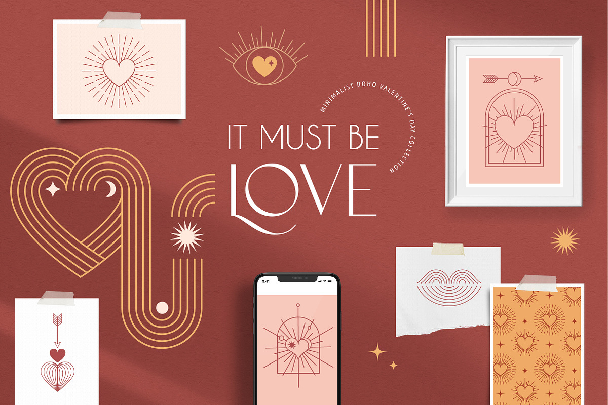 Minimalist Boho Valentine's day, a Decorative Illustration by Marish (Photo 1 of 12)