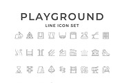 Set line icons of playground, an Outline Icon by motorama (Thumbnail 1 of 2)