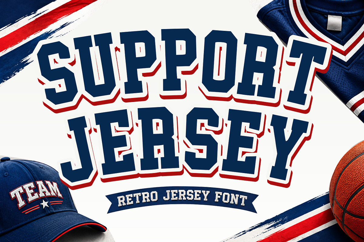 Support Jersey - Bold Sports Font, a Slab Serif Font by Limited.studio (Photo 1 of 5)