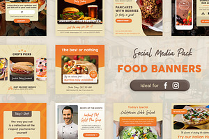 Instagram Food Banners, a Social Media Template by Brandify Studio