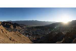 Panoramic View over Leh in Ladakh, an Architecture Photo by oliverfoerstner