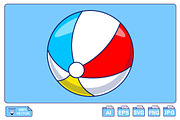Beach Ball Cartoon Vector Icons, an Object Illustration by Artstorystudio (Thumbnail 2 of 3)