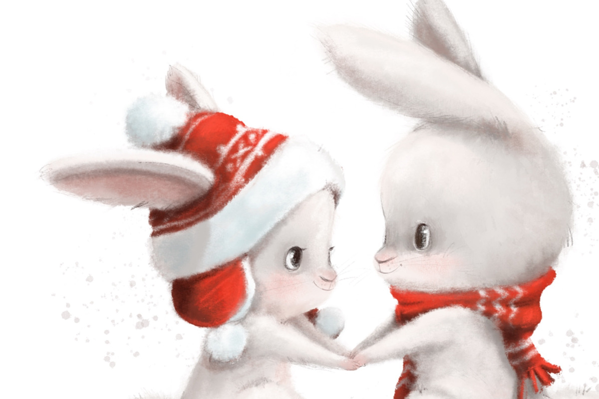 Bunny Merry Christmas, an Animal Illustration by sheincar (Photo 2 of 5)