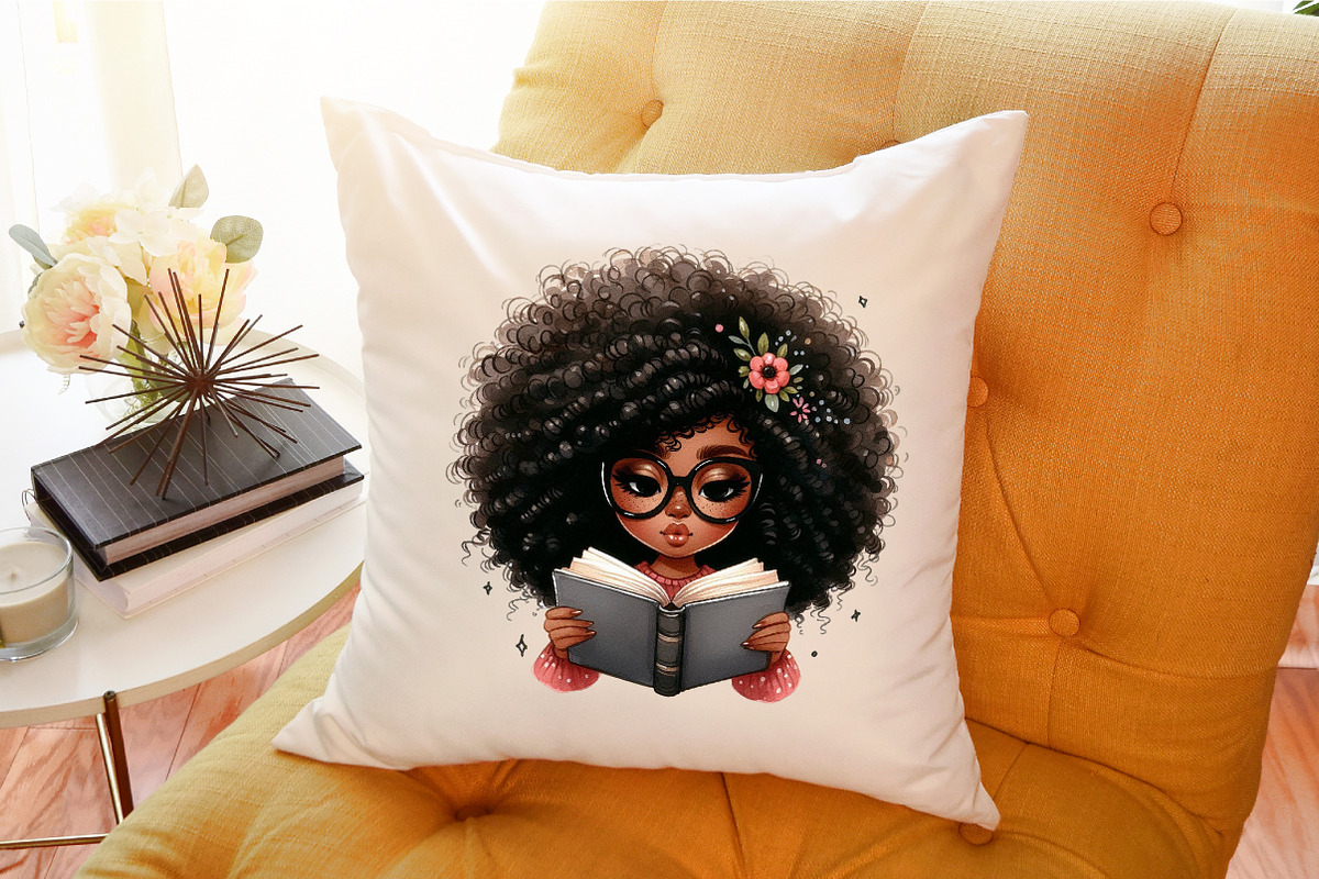Black Girl Afro Kids Clipart Bundle, an Illustration by Sublimation Artist (Photo 6 of 6)