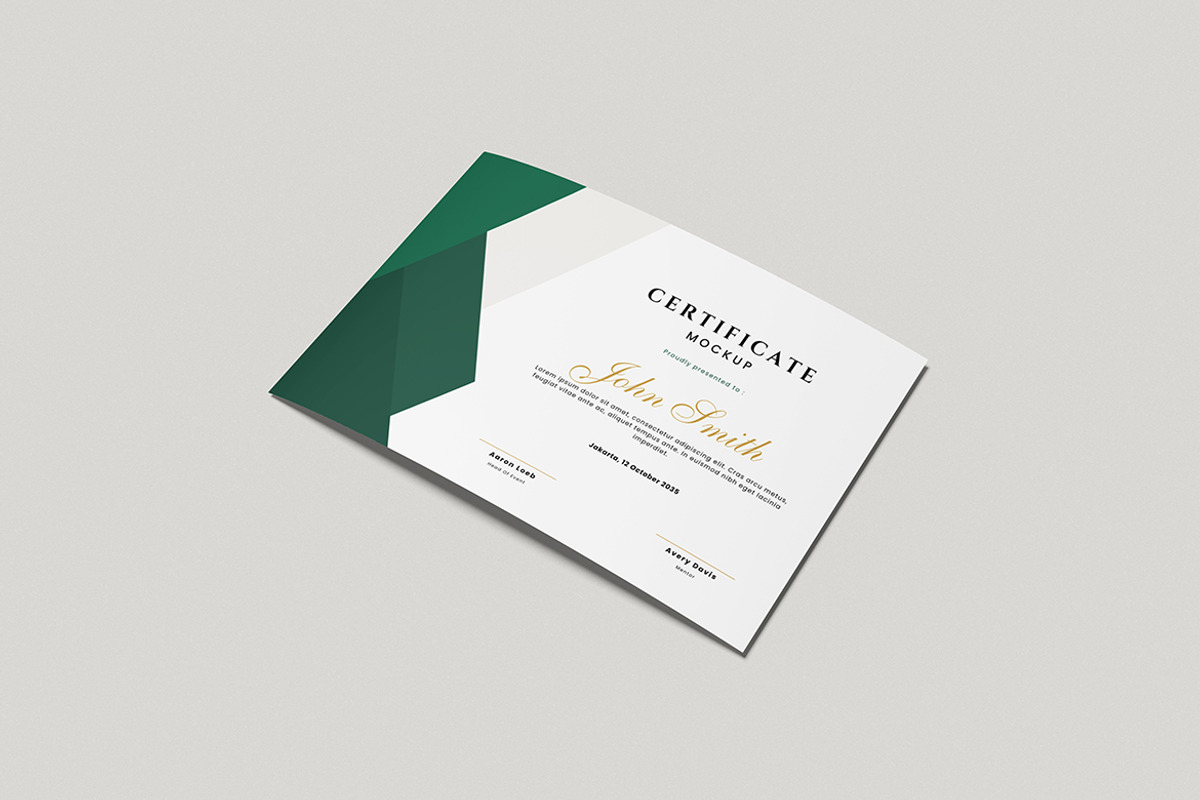 High Quality Certificate Mockup, an Advertising Mockup by swsi-studio (Photo 4 of 5)