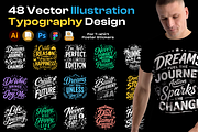 48 T-Shirt Poster Design Vector SVG, an Object Graphic by Miyaji75 (Thumbnail 1 of 6)