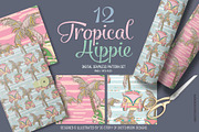 Tropical Hippie Seamless Pattern Set, a Pattern Graphic by Sketchbook Designs (Thumbnail 4 of 7)